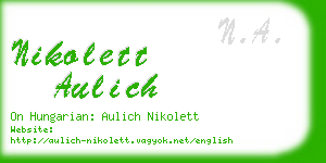 nikolett aulich business card